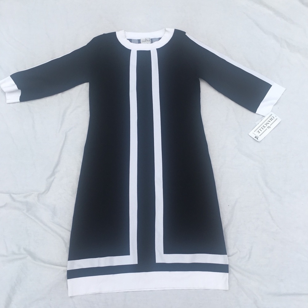 Chancelle Black and White Dress